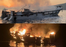 U pobřeží ostrova Santa Cruz shořela loď. Dvacet pět lidí zemřelo a devět se pohřešuje.