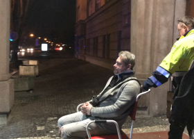Muž boural v centru Prahy s třemi promile alkoholu v dechu