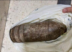 Zrezivělý kus munice nalezený na Golanských výšinách