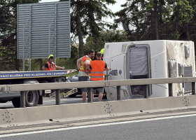 Nehoda starosty Pavla Novotného na dálnici D4