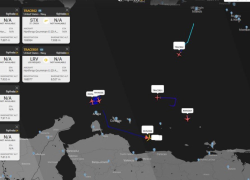 Monitoring amerických letadel u Venezuely
